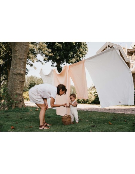 Manta de cuna Elba peach