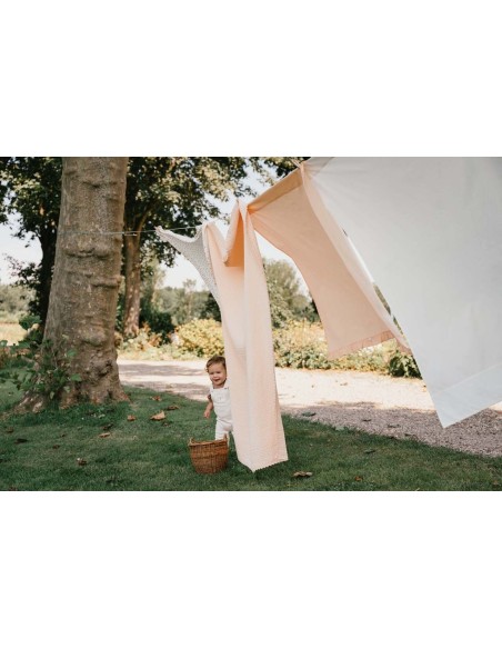 Manta de cuna Elba peach