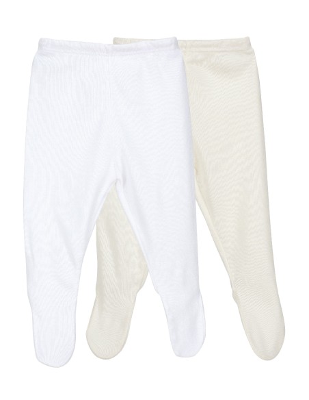 Pack 2 polainas liso  blanco/crudo