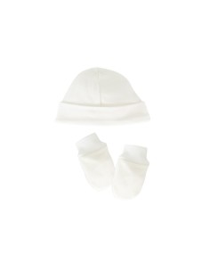 Pack natal gorro y manoplas crudo