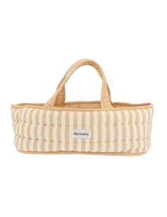 Capazo muñeca stripes caramel