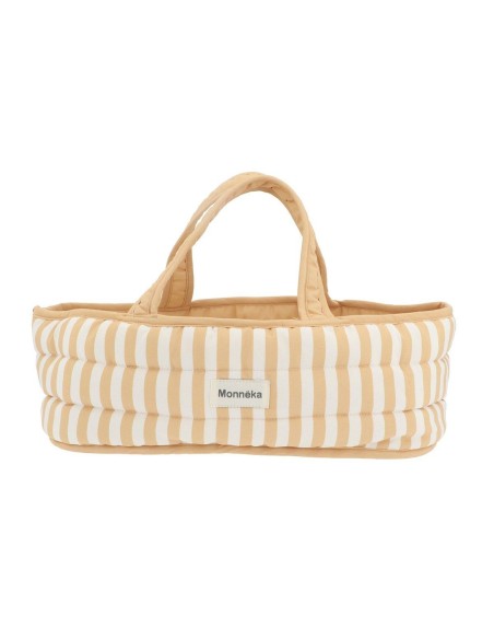 Capazo muñeca stripes caramel