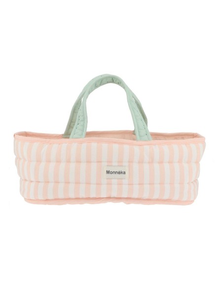 Capazo muñeca stripes pink