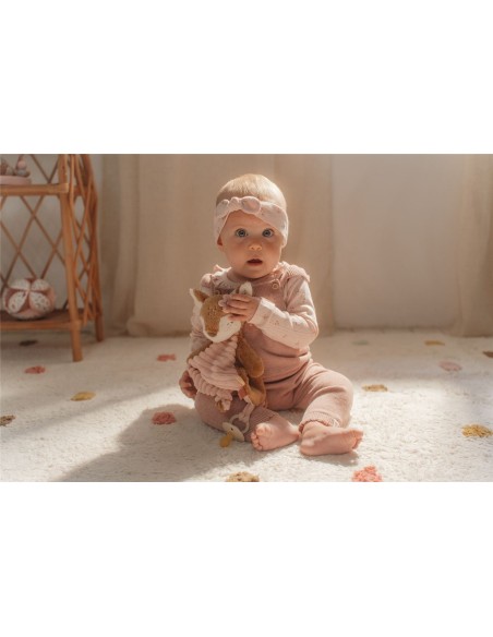 Doudou ciervo textura rosa