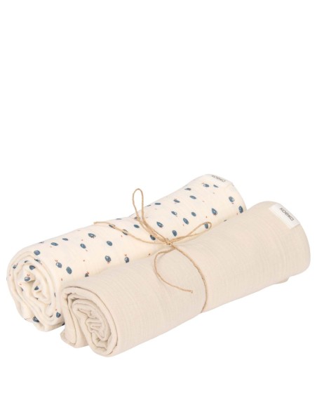 Pack 2 muselinas Lugo off white/warm white