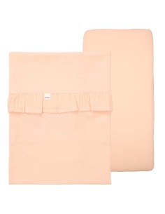 Juego de sábanas para moisés ruffle faro peach