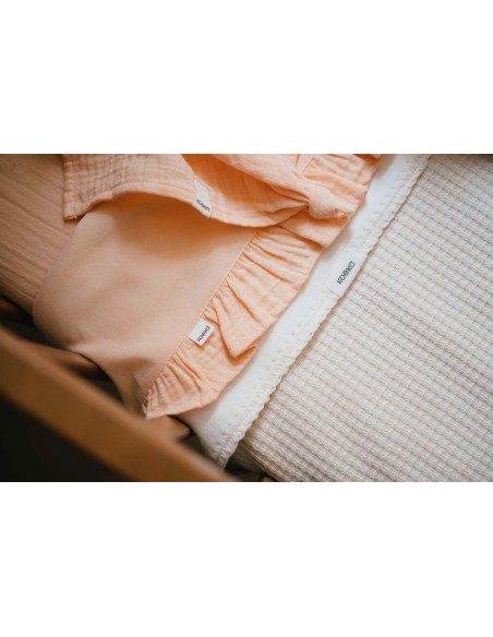 Juego de sábanas para moisés ruffle faro peach