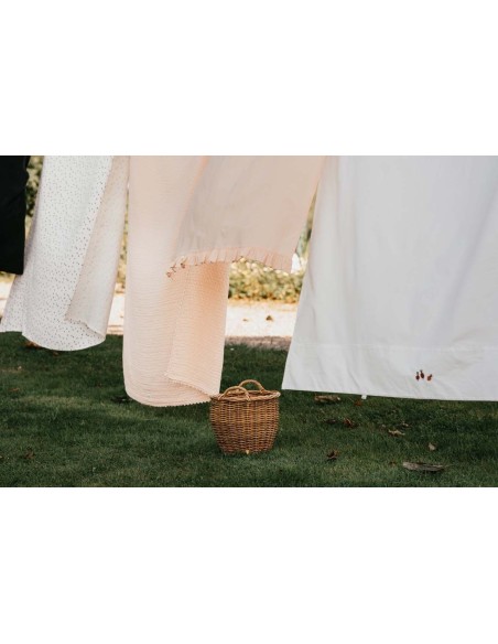 Juego de sábanas para moisés ruffle faro peach