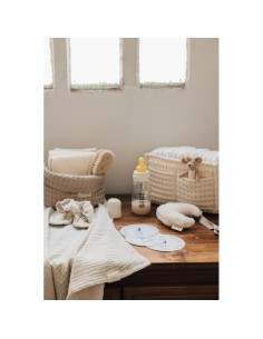 Cesta organizadora nappies gofre vanilla 2