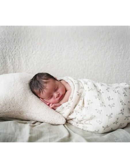 Manta polar olive bloom