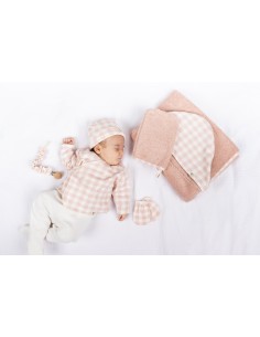 Capa de baño + manopla rosa 2