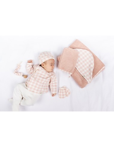 Capa de baño + manopla rosa