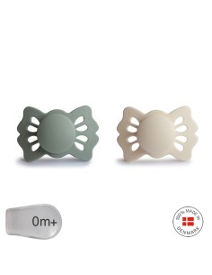 Pack 2 chupetes silicona lucky sage/cream 0+