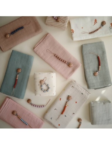 Cadena chupete halo white