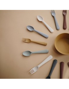 Pack tenedor y cuchara solid ivory 2