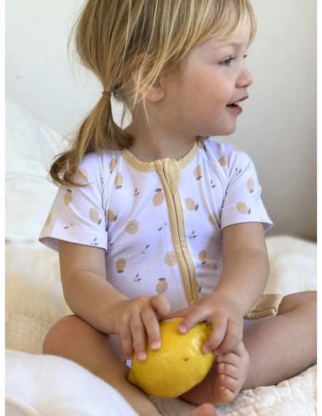 Pijama con cremallera manga corta  lemons