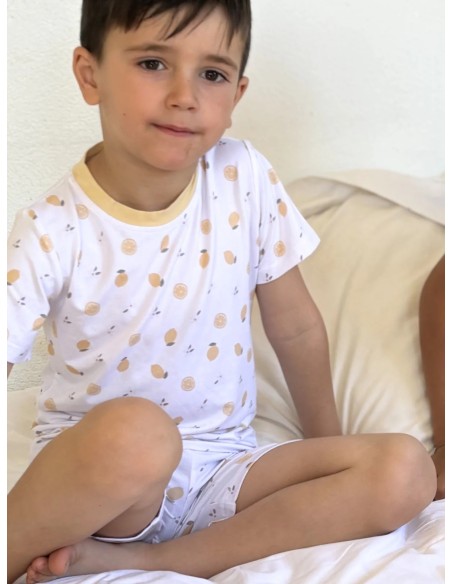 Pijama corto dos piezas lemons