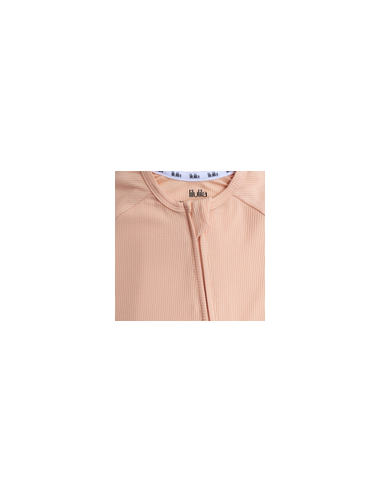 Pijama de bambú con cremallera coral