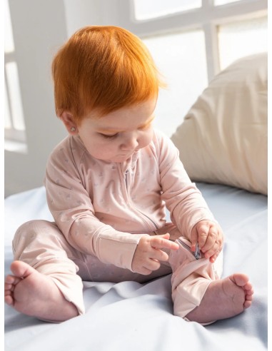 Pijama de bambú con cremallera Coral Flower