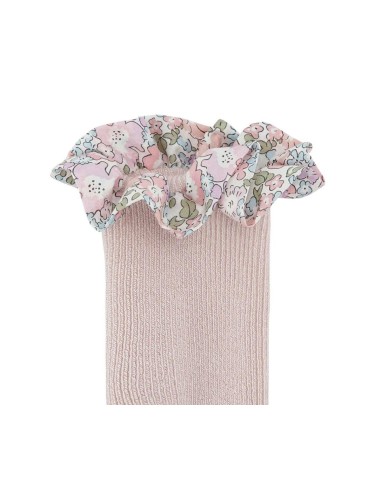 Calcetines suela antideslizante bamboo liberty soft pink 6-12 meses