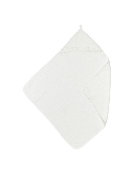 Capa de baño con volante terry offwhite 80x80