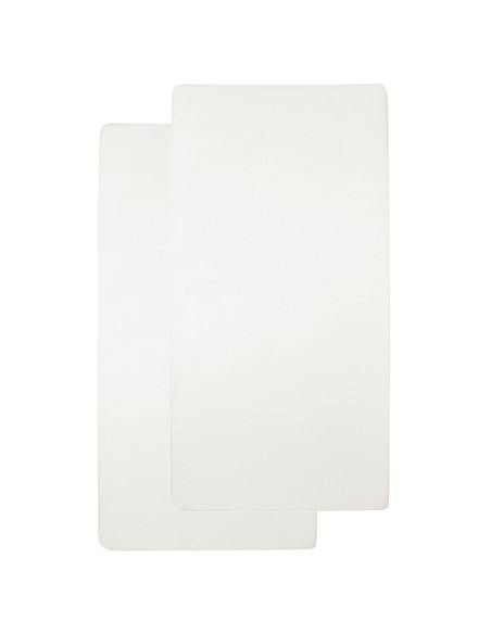 Sabana bajera ajustable cuna off white 60x120 cm. Pack 2