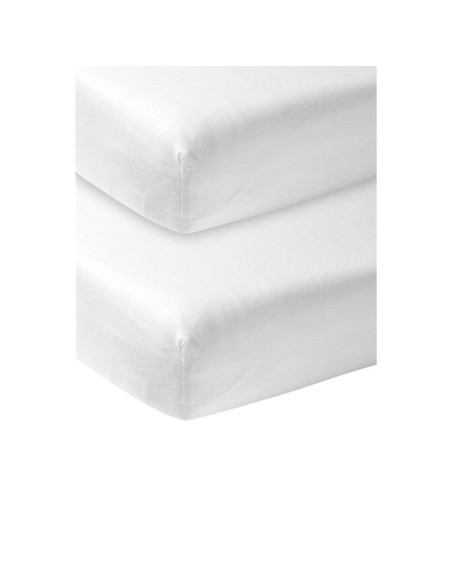Sabana bajera ajustable cuna white 60x120 cm. Pack 2