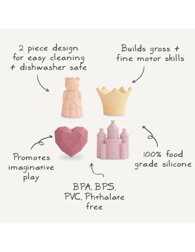 Pack 4 juguetes baño princess