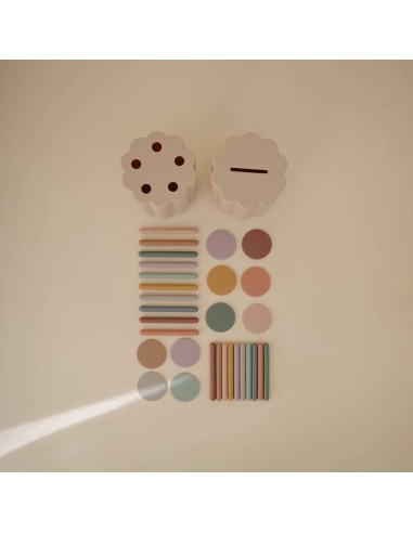 Cubo didactico tubos/monedas solid