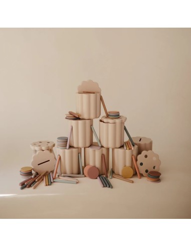 Cubo didactico tubos/monedas solid