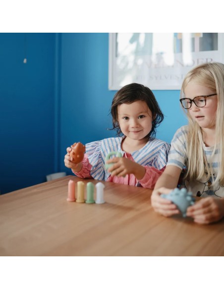 Pack 4 piezas dino baño solid multi