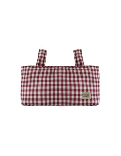 Bolso mini vichy granate