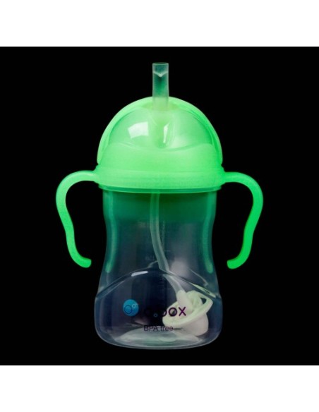 Taza con pajita flexible con pesa - Brilla en Oscuridad