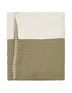 Manta de cuna wafel Amsterdam moss 2