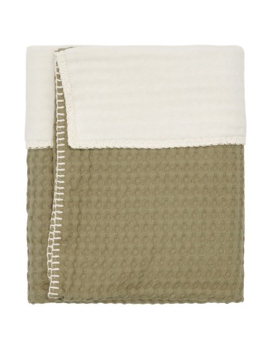 Manta de cuna wafel Amsterdam moss