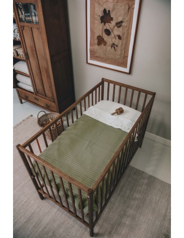 Manta de cuna wafel Amsterdam moss