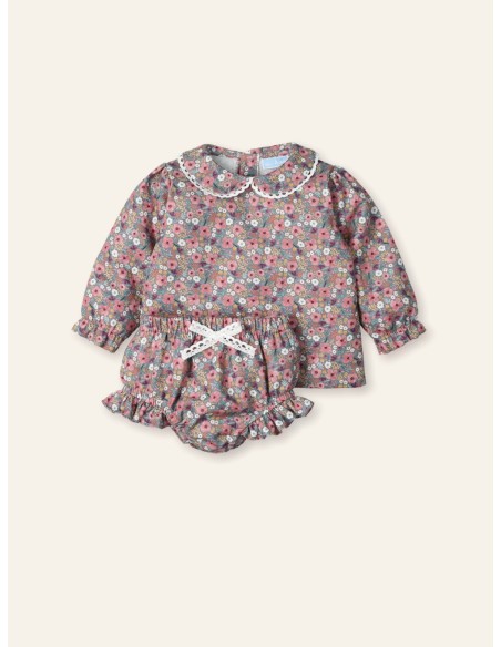 Blusita + Culotte puntilla liberty pompom moon