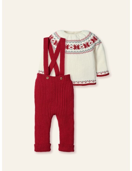 Jubon jacquard + peto largo punto Instantes Mágicos