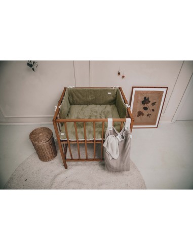 Protector de cuna wafel Amsterdam moss