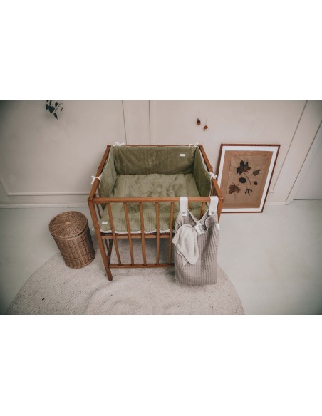 Protector de cuna wafel Amsterdam moss