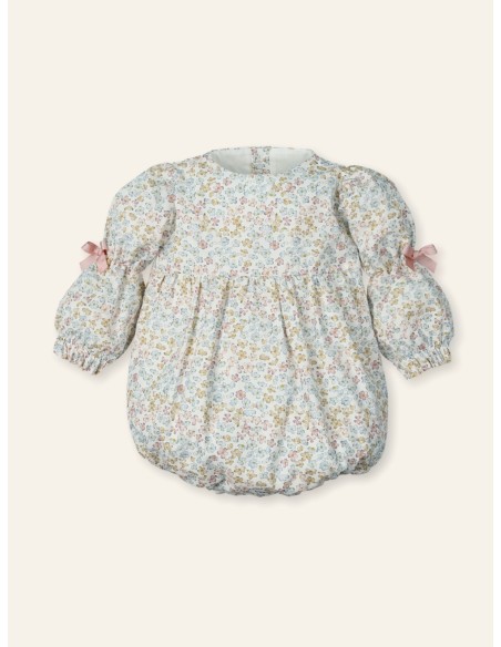 Pelele niña florecitas fleur vintage