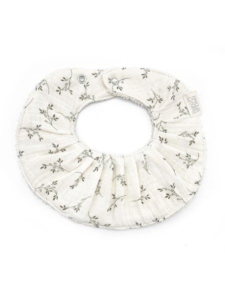 Babero fancy olive bloom