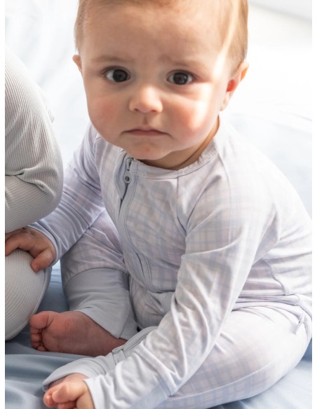 Pijama con cremallera blue vichy