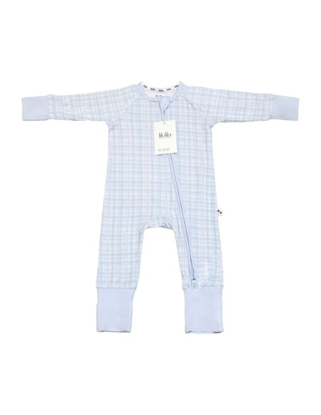 Pijama con cremallera blue vichy