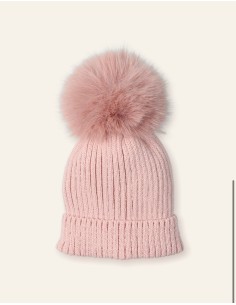 Gorro canale pompom artificial fleur vintage