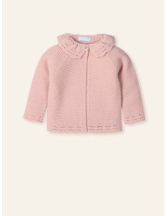 Chaqueta niña con cuello pompon moon vintage