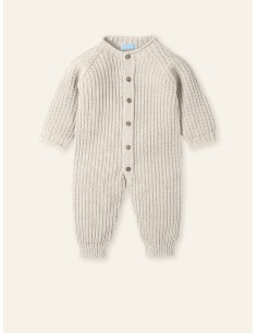 Pelele punto grueso simulado hecho a mano sin pies "musgo mooi" natural