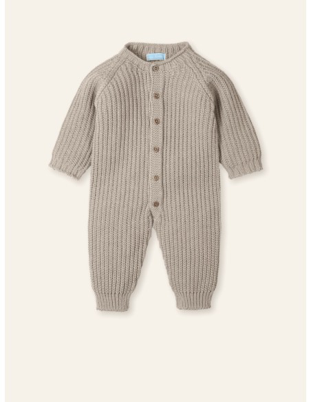 Pelele punto grueso simulado hecho a mano sin pies "musgo mooi" nuez