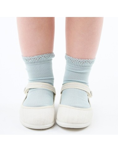 Calcetines cortos de algodon nata