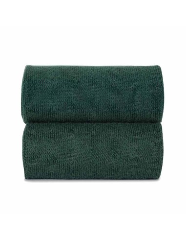 Calcetines altos basicos punto liso verde botella